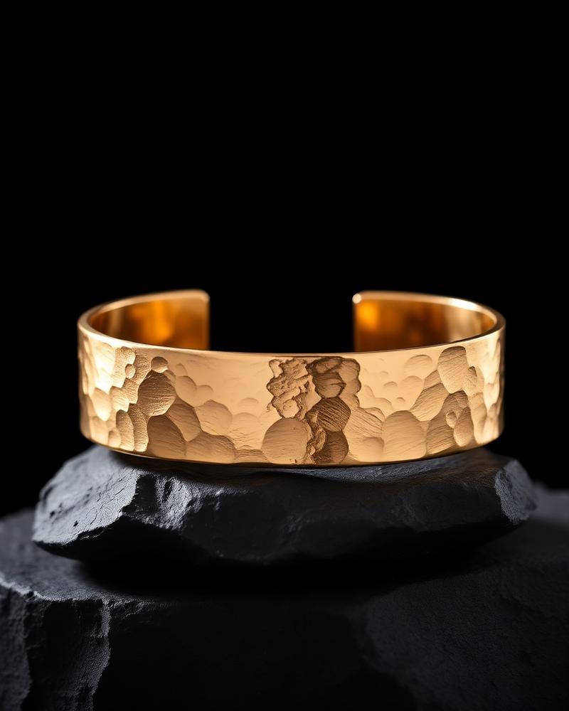 Gilded Hammered Cuff