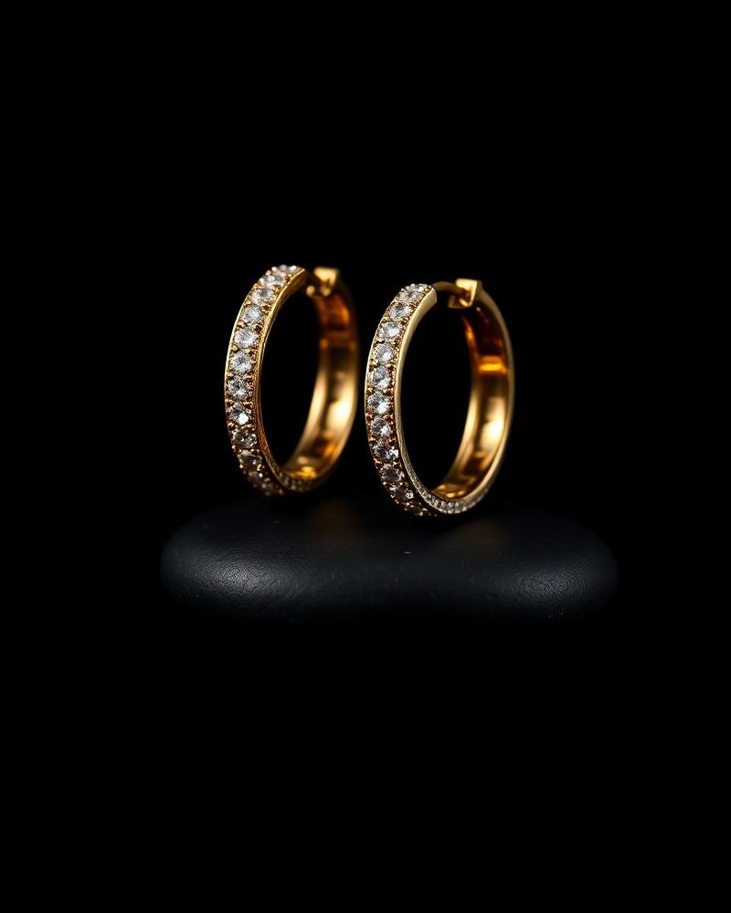 Halo Pavé Hoop Earrings