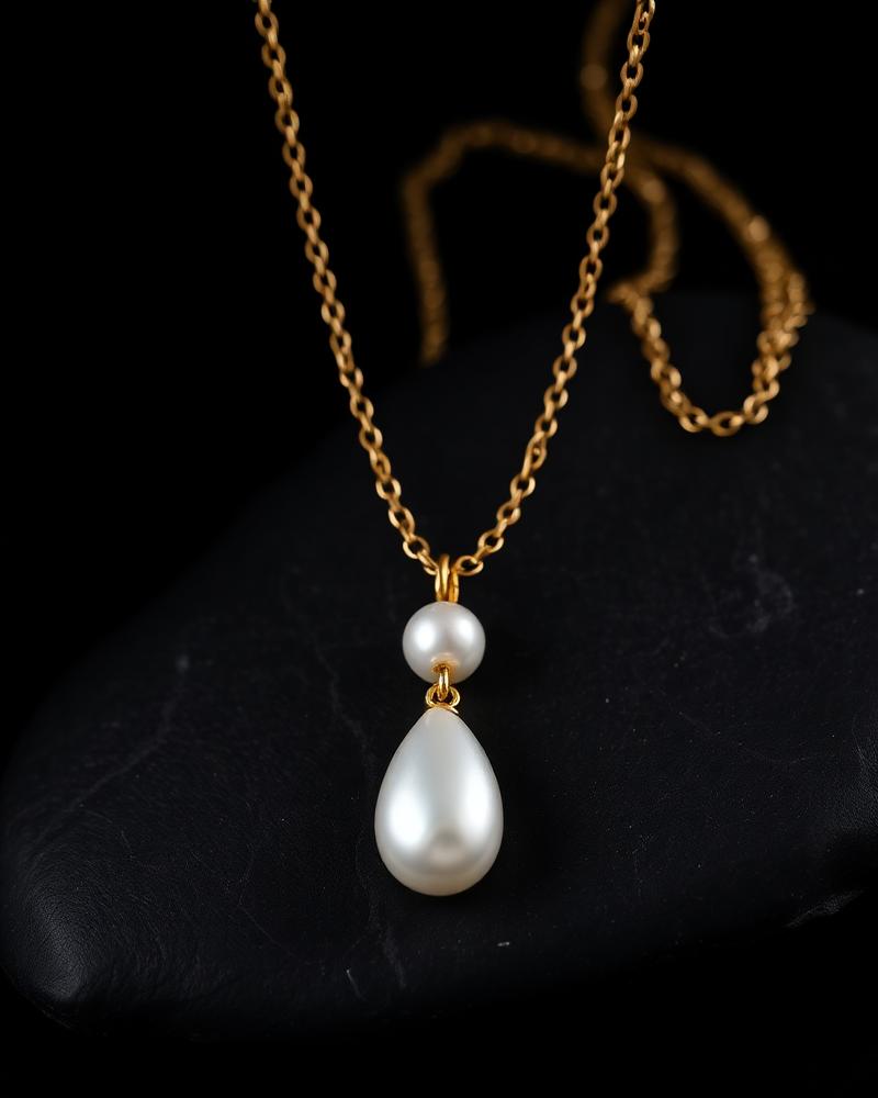 Lumen Pearl Drop Necklace